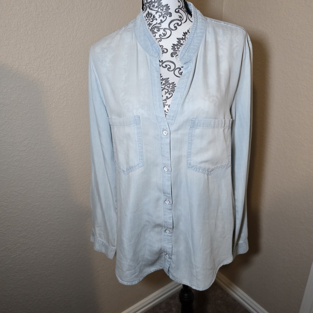 Cloth & Stone Sky Blue Casual Shirt